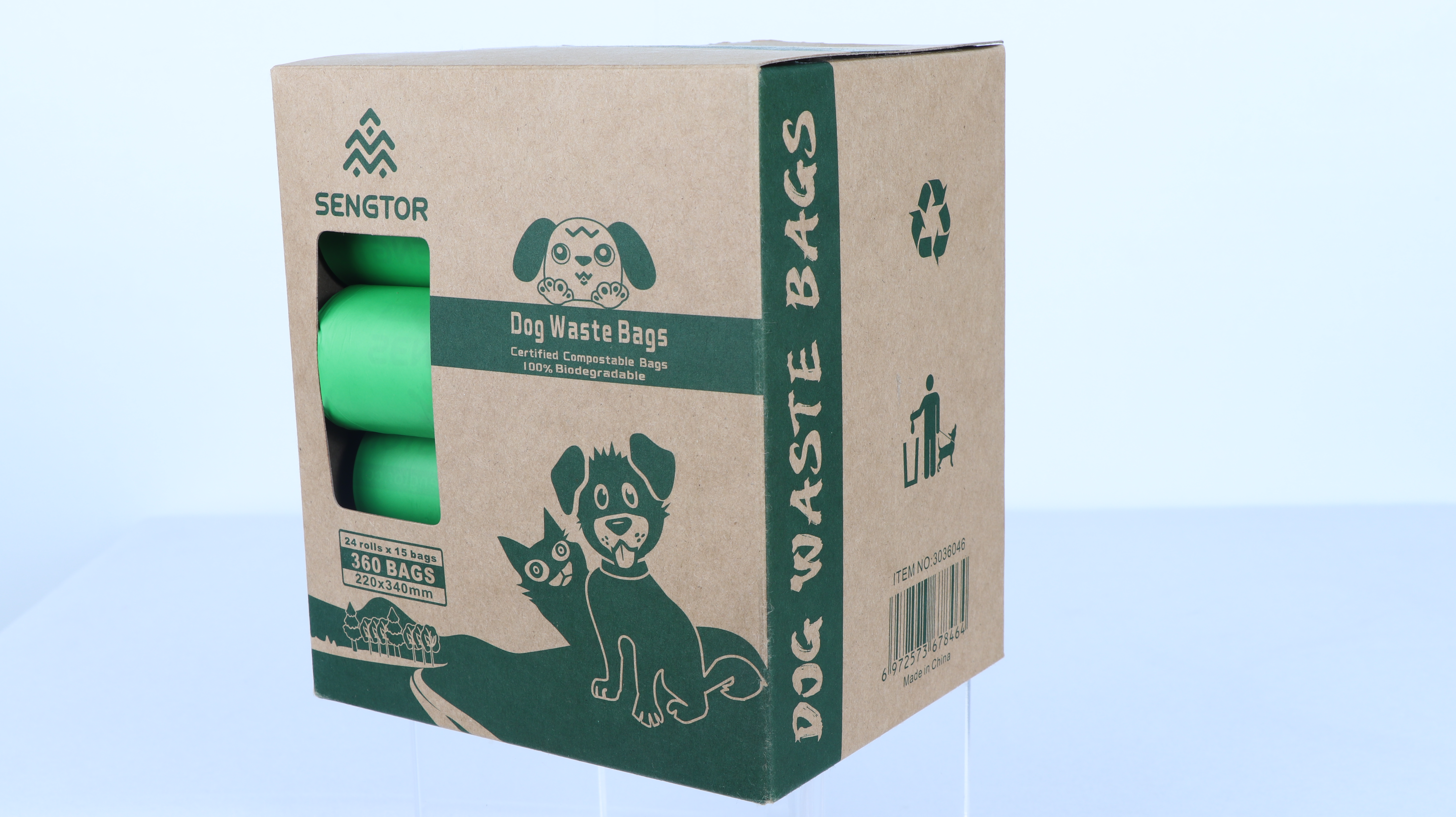 Ultra Thick Cat Poop Bags with Handles Compostable Dog Poop Bags