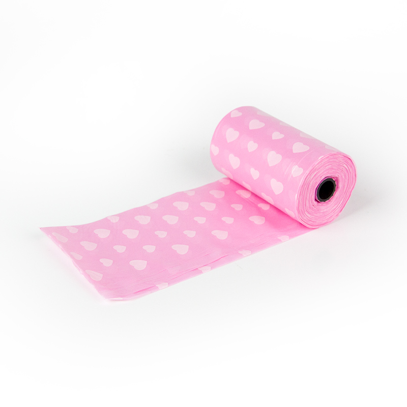 Pink dog poop bag