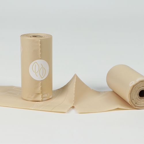 PLA PBAT Brown Biodegradable Poop Bag Dog Pet Waste Bag