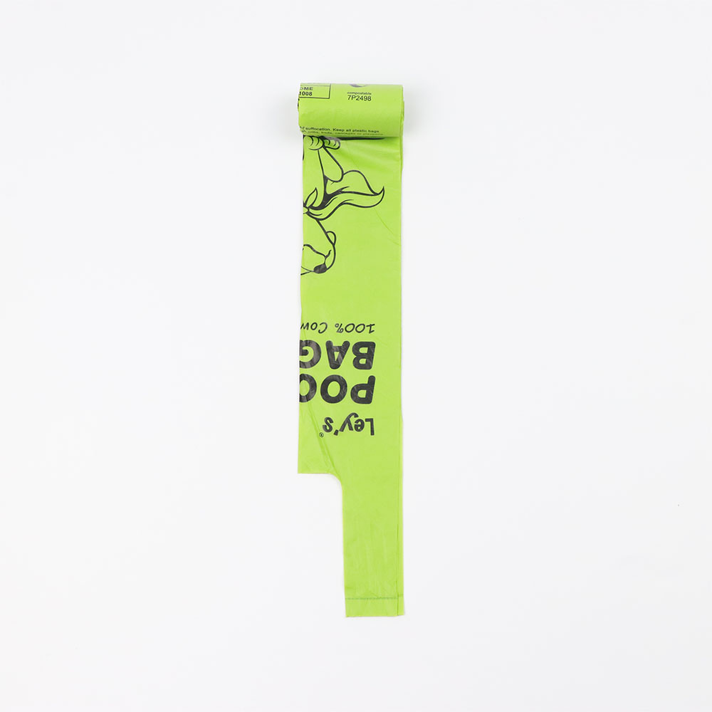 Light green biodegradable poop bag portable pet litter bag