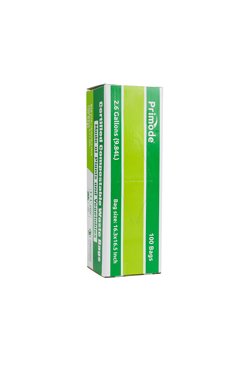 Green boxed flat garbage bag