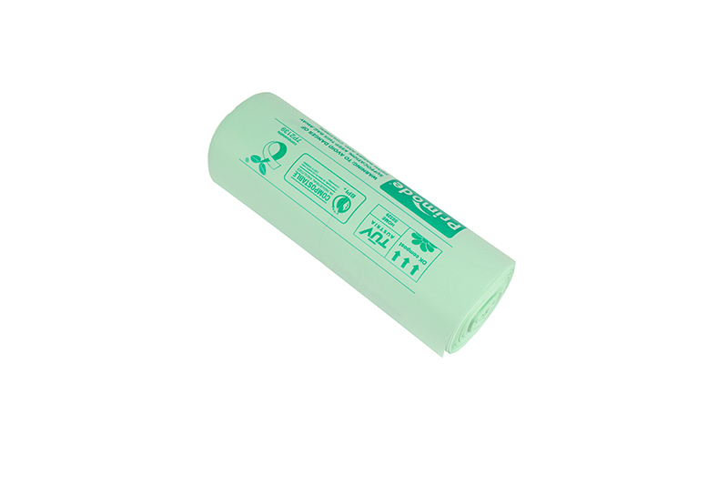 Green boxed flat garbage bag