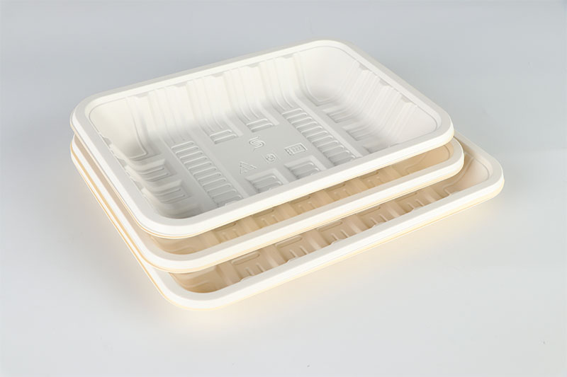 Biodegradable Disposable Food Tray Containers Easy Take Portable Fast Food