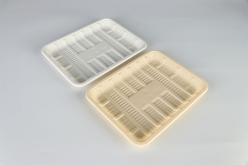 Biodegradable Disposable Food Tray Containers Easy Take Portable Fast Food